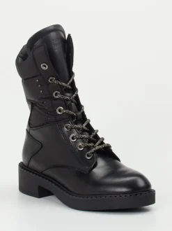 Piedi Nudi – Schnürboots aus Kalbleder Schwarz