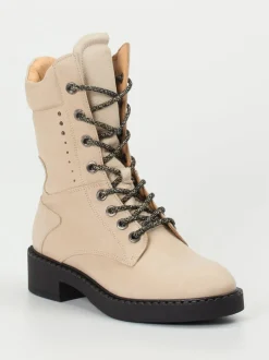 Piedi Nudi – Schnürboots aus Kalbleder Beige