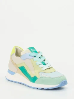 Piedi Nudi – Sneaker aus Kalbleder und Mesh Pastell