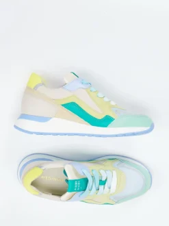 Piedi Nudi – Sneaker aus Kalbleder und Mesh Pastell