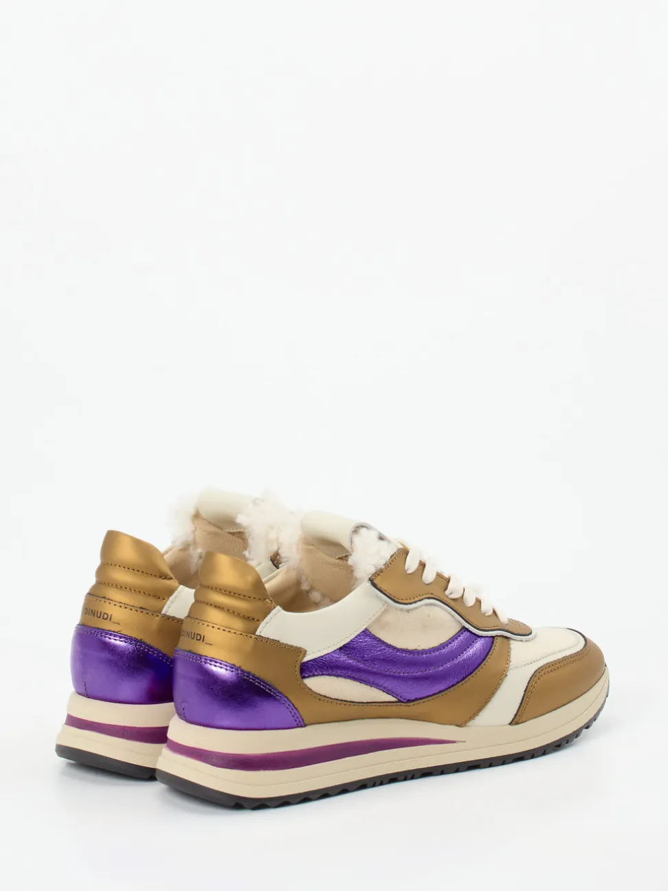 Piedi Nudi – Sneaker aus Kalbleder mit Metallic-Details