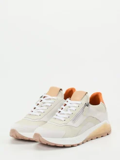 Piedi Nudi – Sneaker aus Kalbleder in Beige-Orange