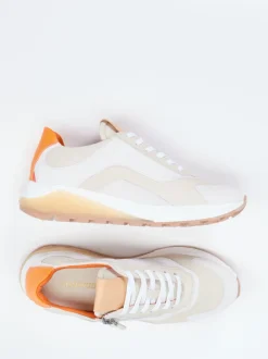 Piedi Nudi – Sneaker aus Kalbleder in Beige-Orange