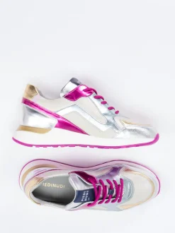Piedi Nudi – Sneaker aus Metallicleder in Multicolor