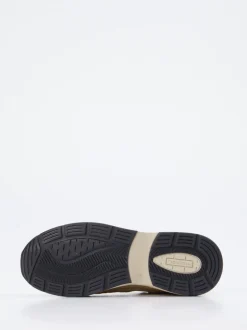 Piedi Nudi – Sneaker aus Metallicleder und Velours beige