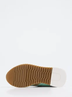 Piedi Nudi – Sneaker aus Veloursleder und Textil mintgrün