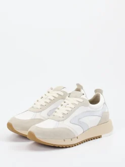 Piedi Nudi – Sneaker aus Veloursleder Offwhite