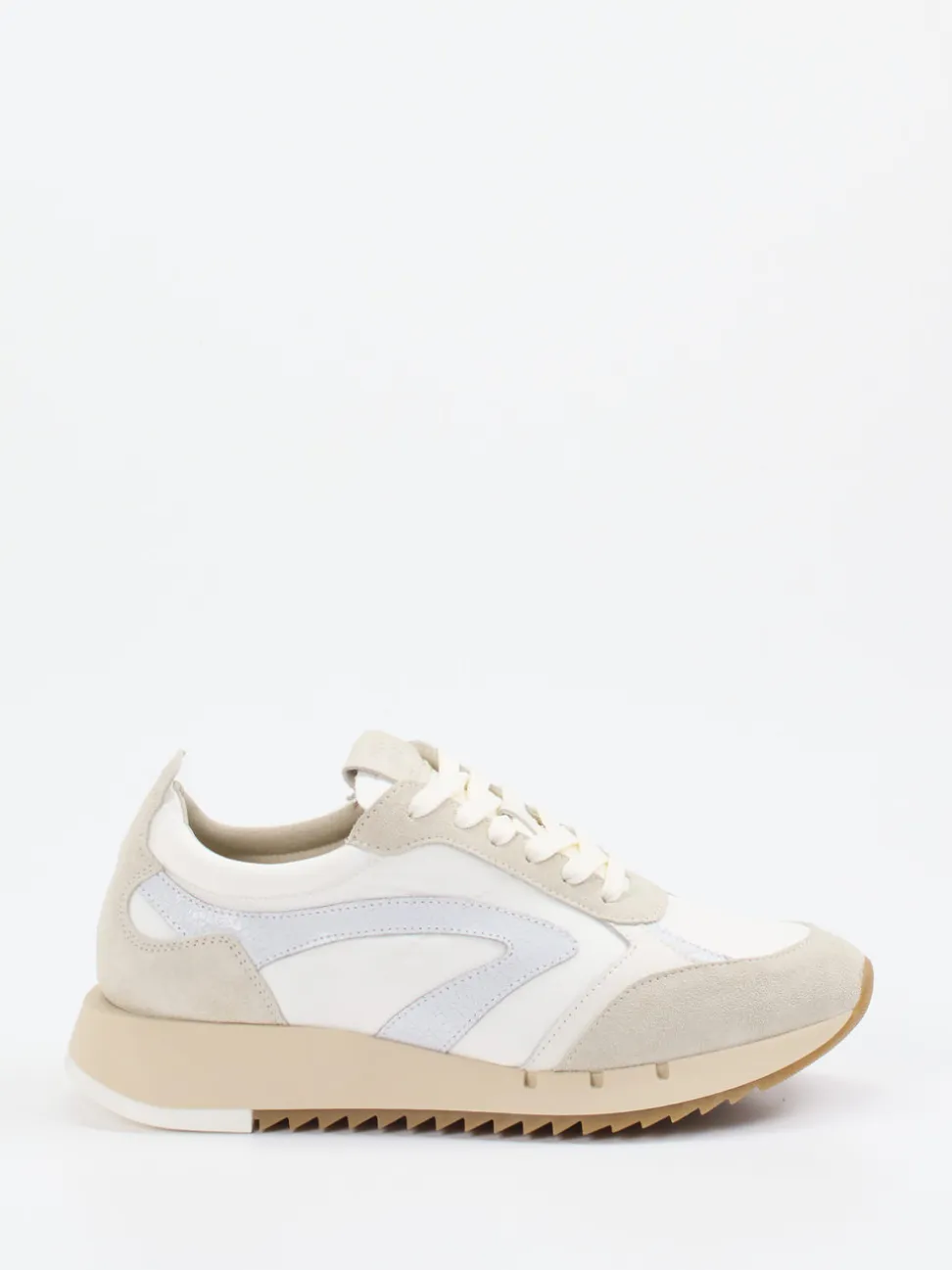 Piedi Nudi – Sneaker aus Veloursleder Offwhite