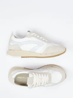 Piedi Nudi – Sneaker aus Veloursleder Offwhite