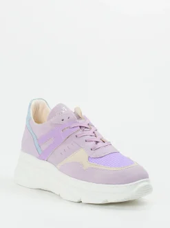 Piedi Nudi – Sneaker aus Veloursleder in Flieder