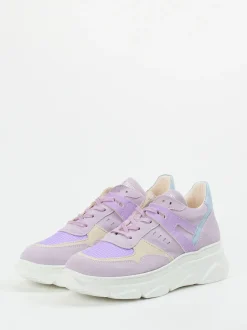 Piedi Nudi – Sneaker aus Veloursleder in Flieder