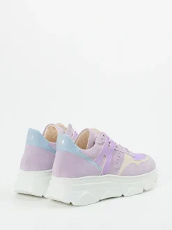 Piedi Nudi – Sneaker aus Veloursleder in Flieder