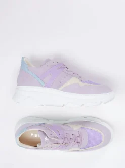 Piedi Nudi – Sneaker aus Veloursleder in Flieder