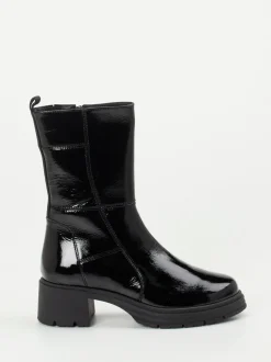 Piedi Nudi – Stiefeletten aus Lackleder schwarz