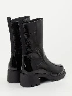 Piedi Nudi – Stiefeletten aus Lackleder schwarz
