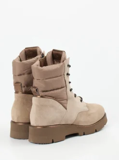 Piedi Nudi – Winter-Stiefelette aus Veloursleder Sandbeige