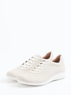 Piesanto – Komfort-Sneaker aus Nubukleder beige