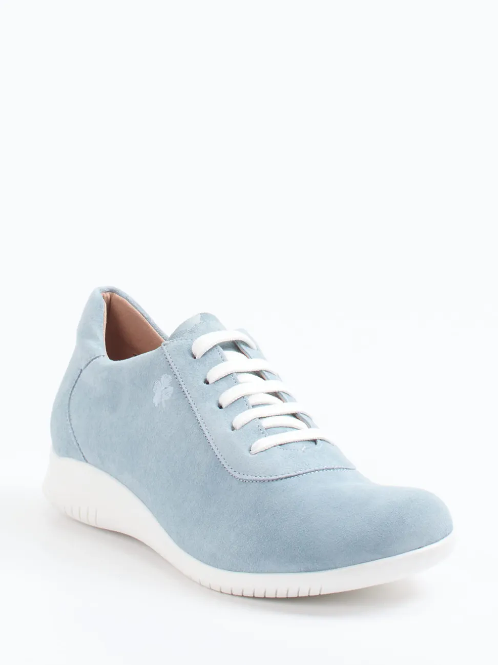 Piesanto – Komfort-Sneaker aus Veloursleder hellblau