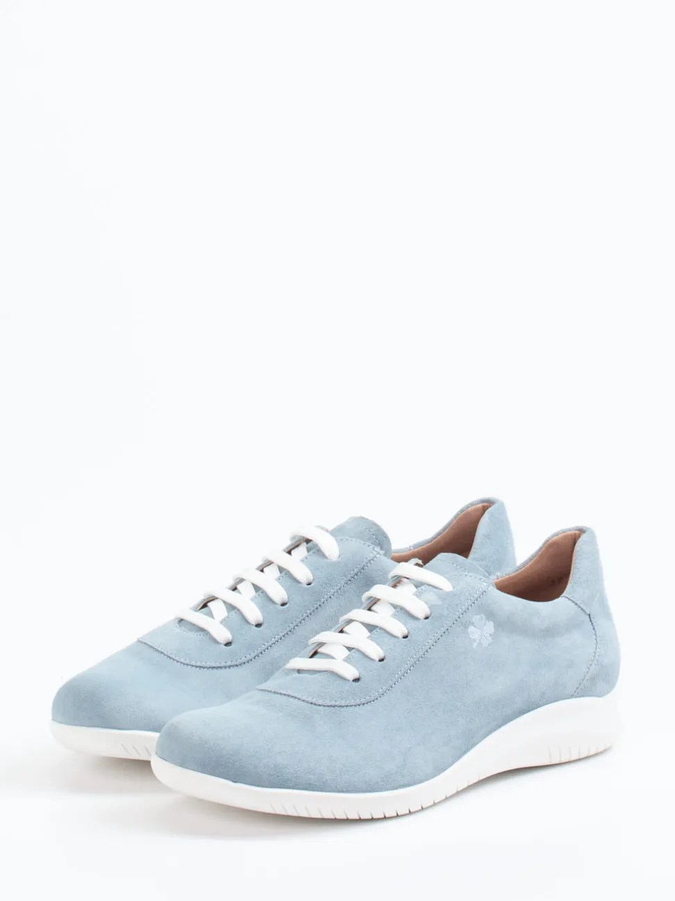 Piesanto – Komfort-Sneaker aus Veloursleder hellblau