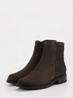 Piesanto – Stiefelette aus Veloursleder Dunkelbraun