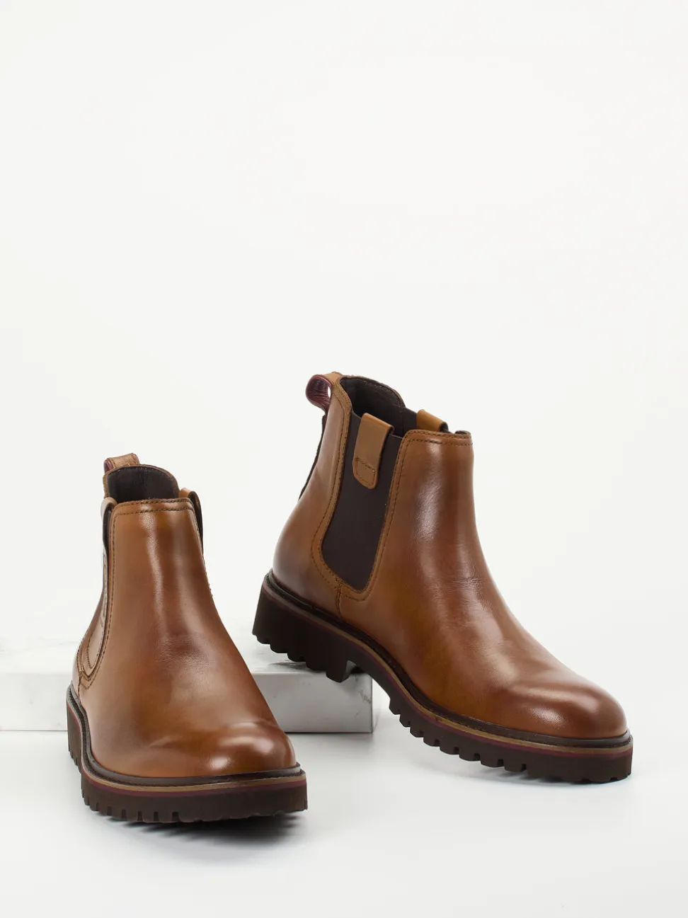 Pius Gabor – Chelsea Boots aus Kalbleder cognac
