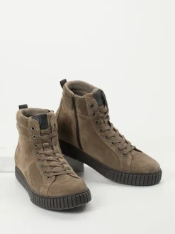 Pius Gabor – High-Top-Sneaker aus Veloursleder taupe