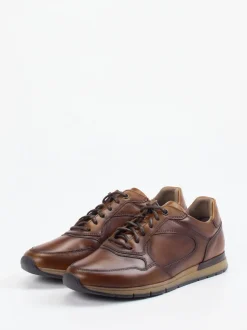 Pius Gabor – Leder-Sneaker aus Kalbleder Braun