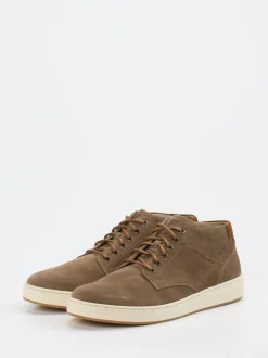 Pius Gabor – Mid-Top-Sneaker aus Veloursleder Taupe