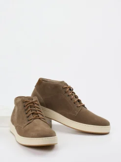 Pius Gabor – Mid-Top-Sneaker aus Veloursleder Taupe