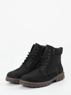 Pius Gabor – Outdoor-Boots aus Nubukleder Schwarz