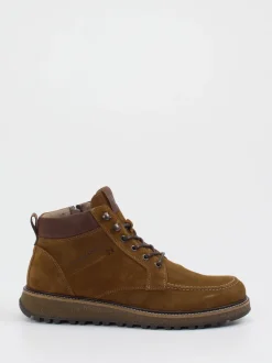 Pius Gabor – Schnürboots aus Veloursleder cognacbraun