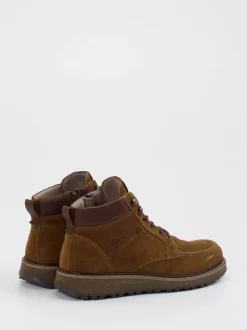 Pius Gabor – Schnürboots aus Veloursleder cognacbraun