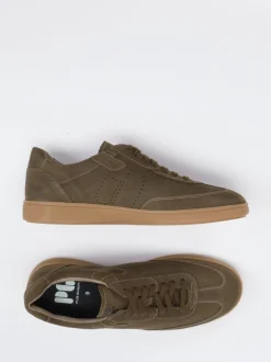 Pius Gabor – Sneaker aus Nubukleder in Olivgrün