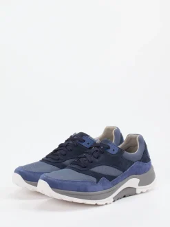 Pius Gabor – Sneaker aus Veloursleder und Mesh blau