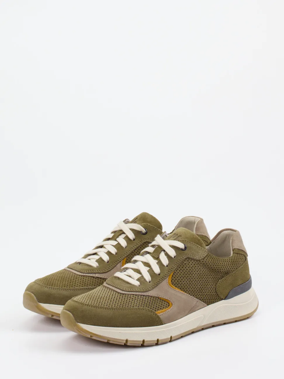 Pius Gabor – Sneaker aus Veloursleder olivgrün