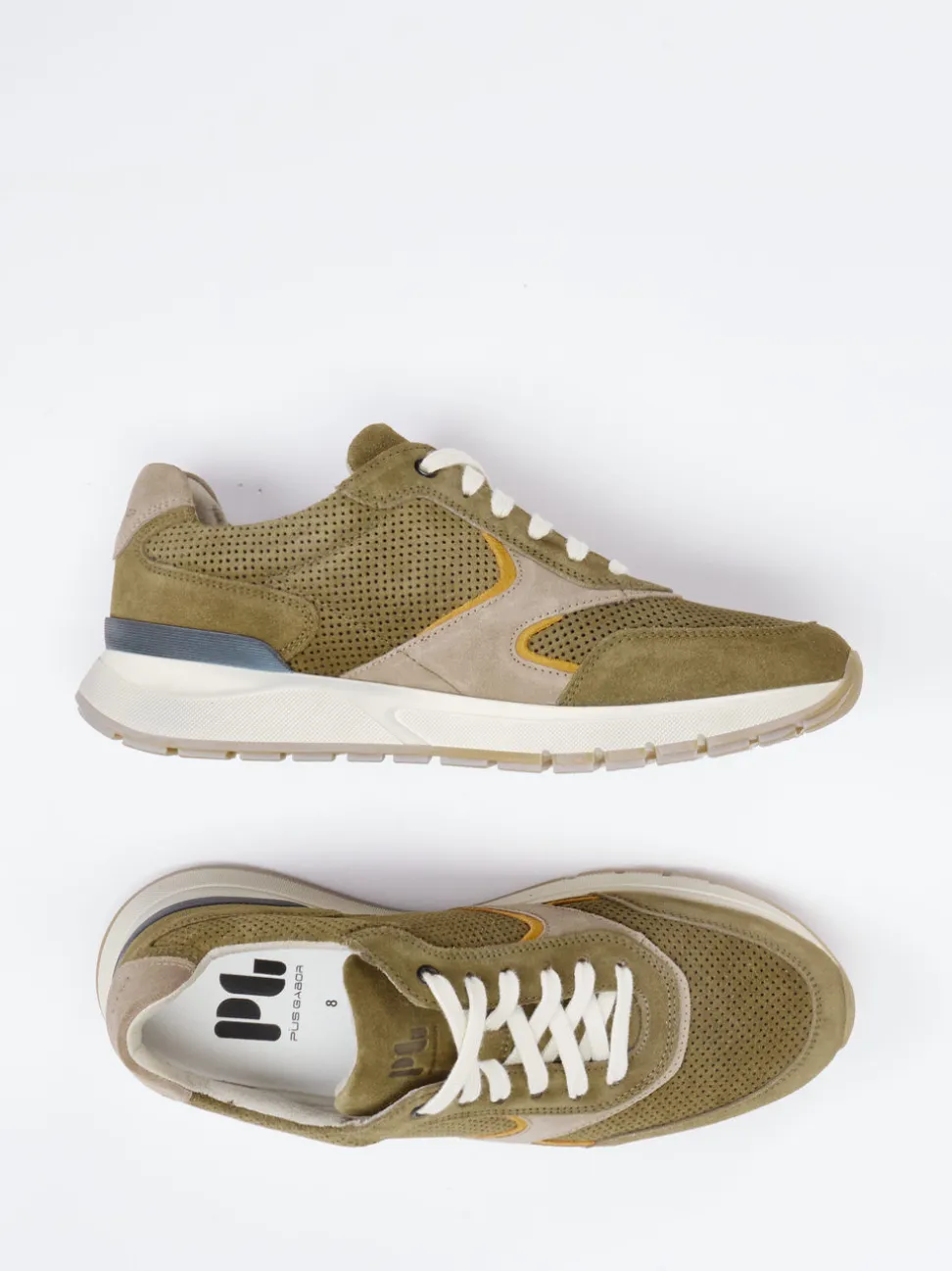 Pius Gabor – Sneaker aus Veloursleder olivgrün