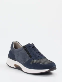 Pius Gabor – Sneaker aus Veloursleder Dunkelblau