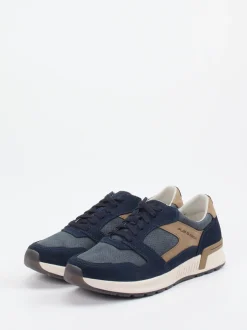 Pius Gabor – Sneaker aus Veloursleder und Mesh blau