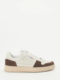 Play One – Sneaker aus Kalbleder und Veloursleder Beige