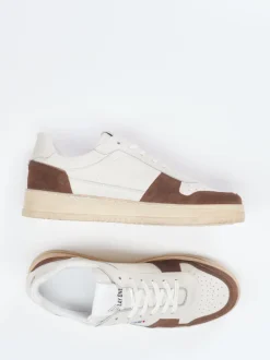 Play One – Sneaker aus Kalbleder und Veloursleder Beige