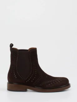 Pons Quintana – Chelsea Boots aus Veloursleder braun