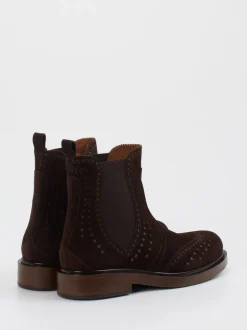 Pons Quintana – Chelsea Boots aus Veloursleder braun