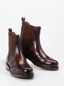 Pons Quintana – Chelsea Boots aus Kalbleder Dunkelbraun