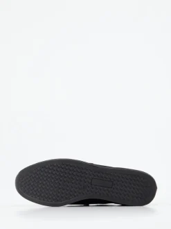 Pons Quintana – Plateau-Loafer aus Veloursleder schwarz