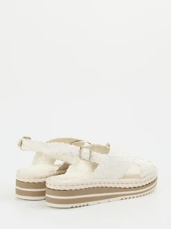 Pons Quintana – Plateau-Sandalen aus Flechtleder beige