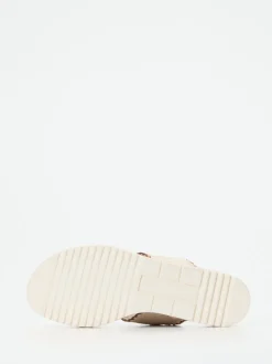 Pons Quintana – Plateau-Sandalen aus Flechtleder Creme
