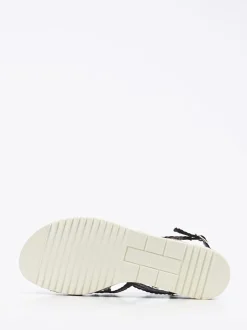 Pons Quintana – Plateau-Sandalen aus Flechtleder schwarz