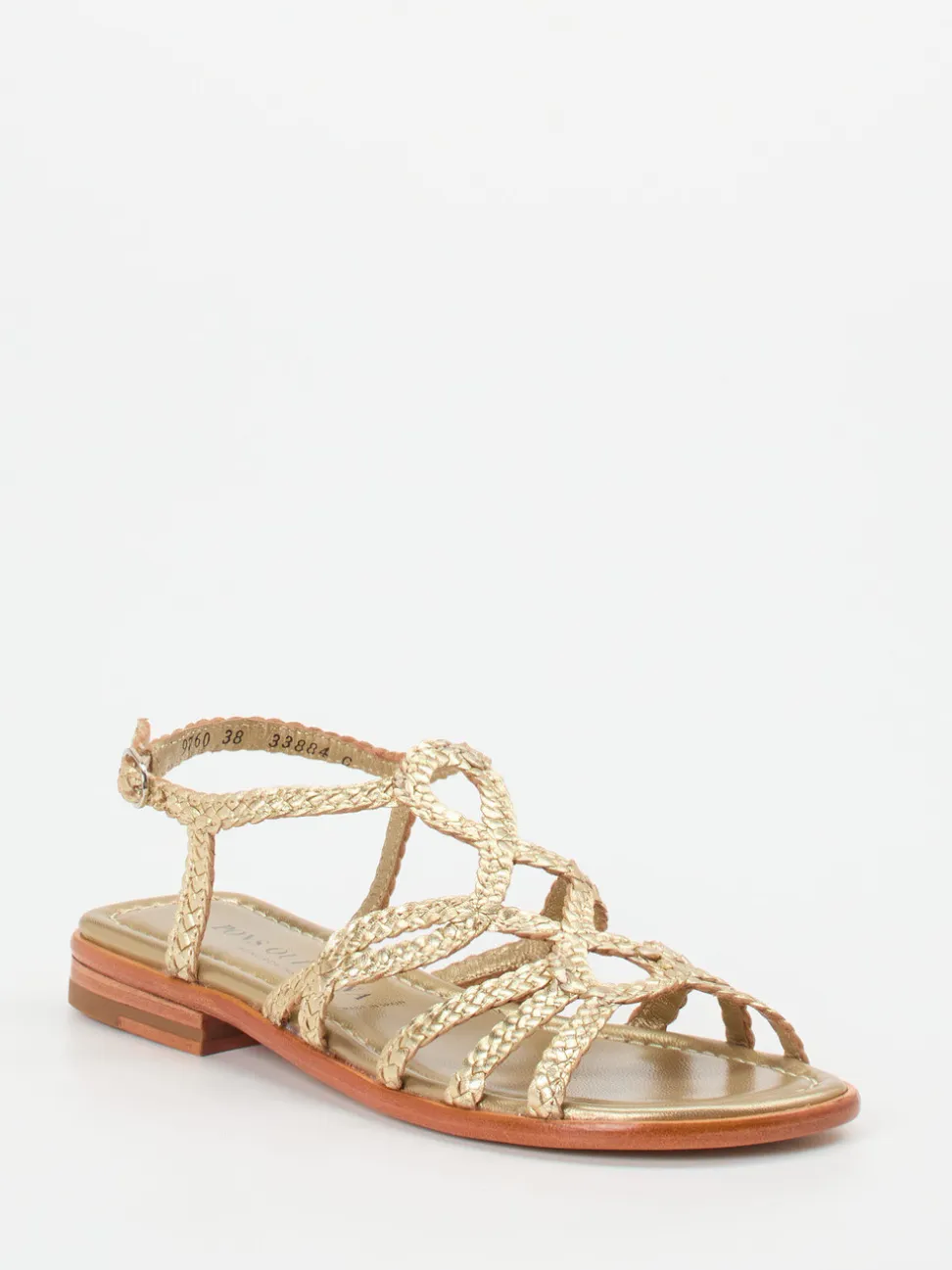 Pons Quintana – Sandalen aus Metallic-Leder goldfarben
