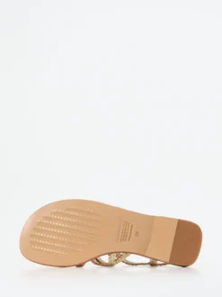 Pons Quintana – Sandalen aus Metallic-Leder goldfarben