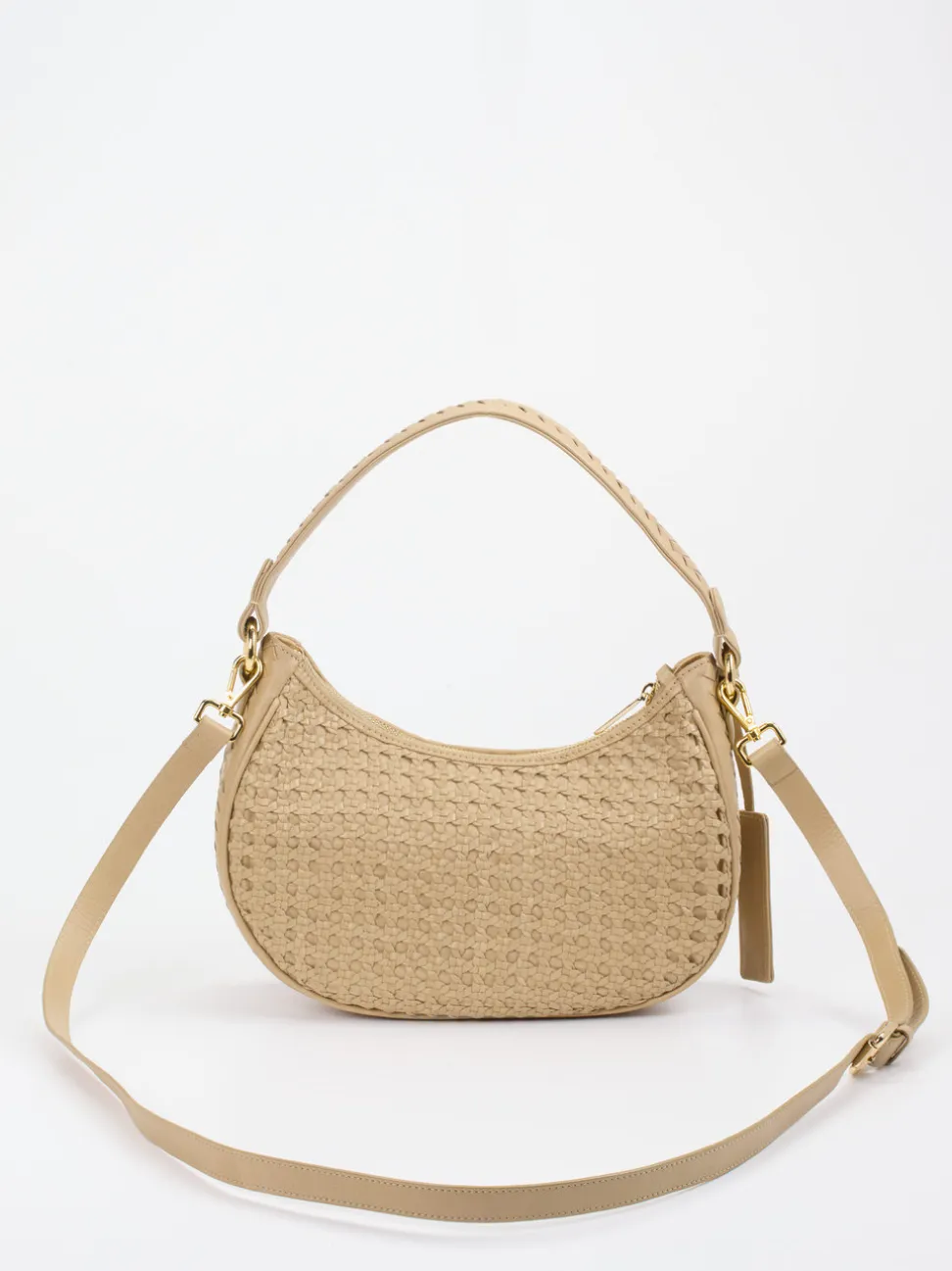 Pons Quintana – Schultertasche aus Textil mit Flechtstruktur